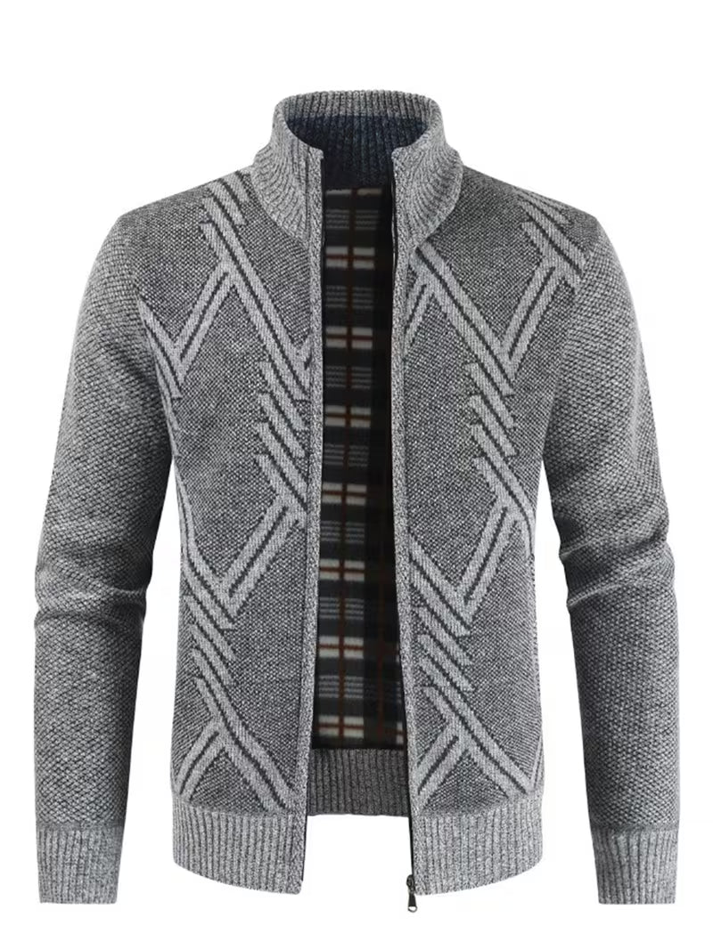 Kane | Geometric Quilted Vest Gray Diamond Pattern