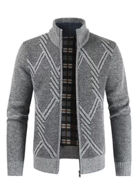 Kane | Geometric Quilted Vest Gray Diamond Pattern