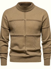 Otto | Crew Neck Sweater Beige Cable Knit Long Sleeve