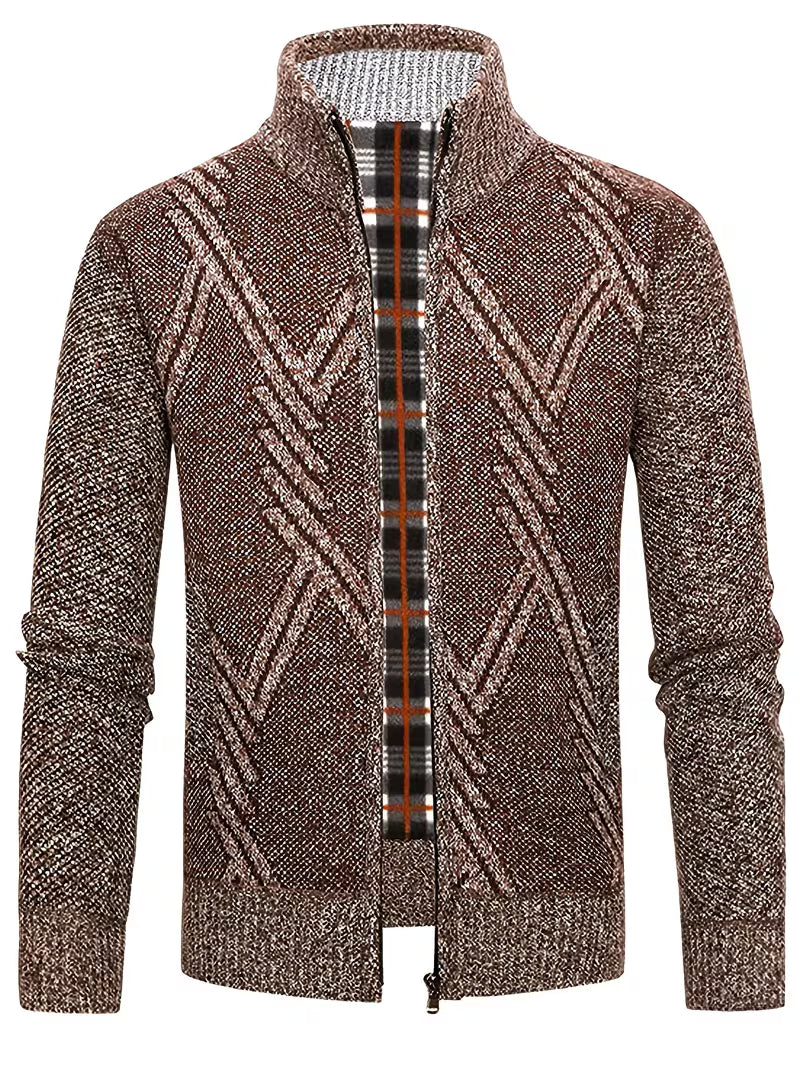 Kane | Geometric Quilted Vest Gray Diamond Pattern