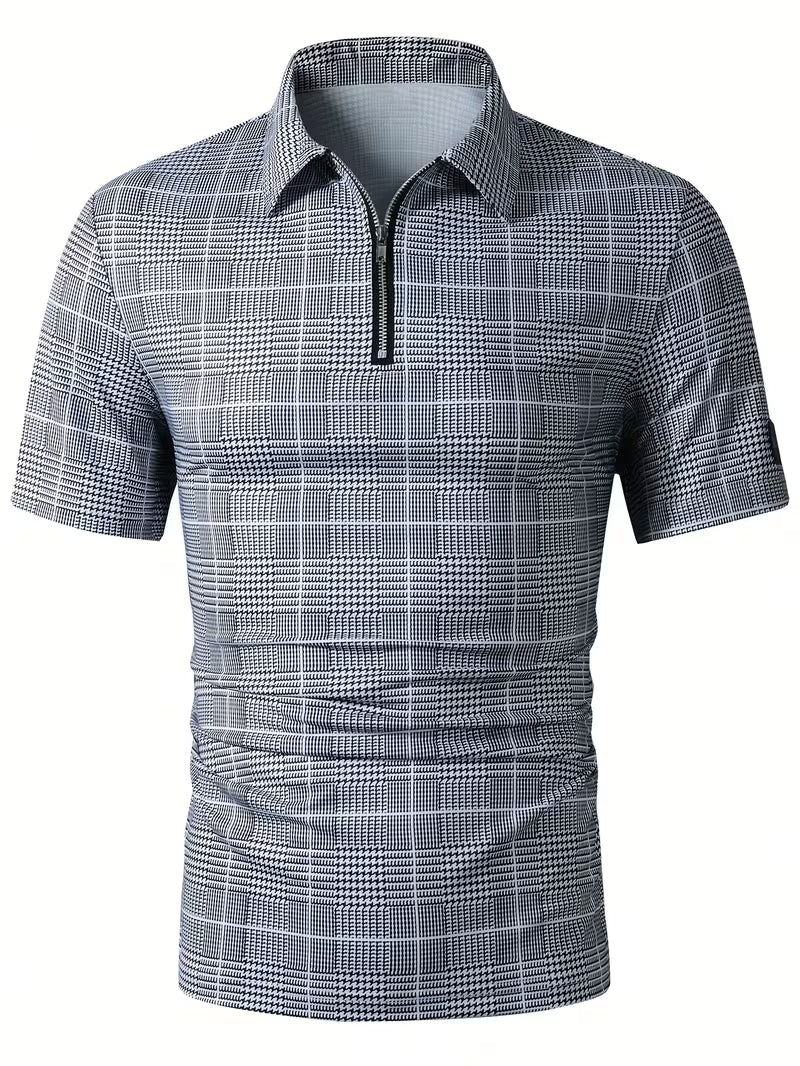 Jet | Checkered Polo Shirt Navy White