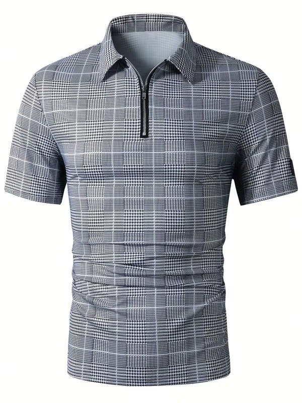 Jet | Checkered Polo Shirt Navy White