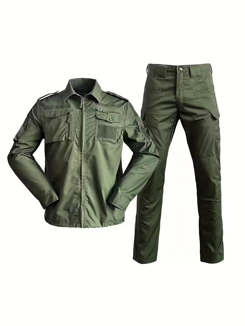 Nico | Tactical Utility Shirt Cargo Pants Set Olive
