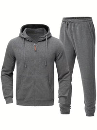 Tate | Casual Zip Up Hoodie Sweatsuit Gray
