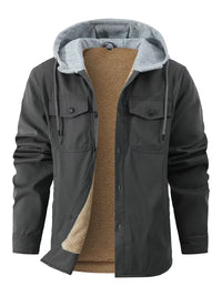 Cliff | Utility Jacket Sherpa Lined Black Cargo Pockets