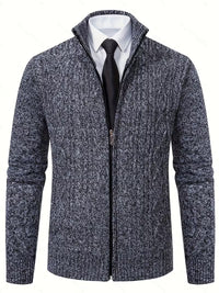 Arlo | Cable Knit Sweater Vest Charcoal Zip Up