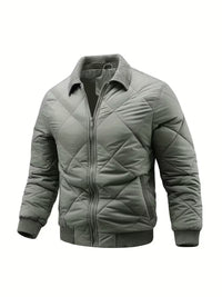 Blake | Quilted Puffer Jacket Gray Zip Up
