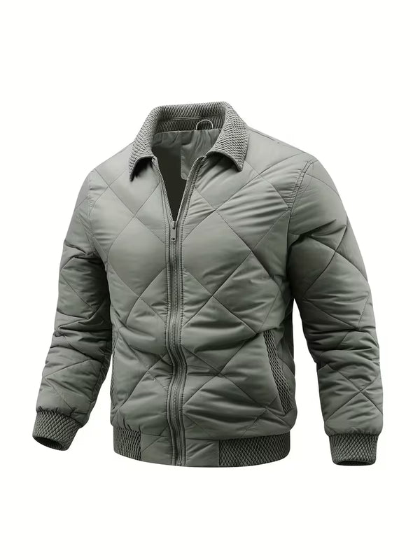 Blake | Quilted Puffer Jacket Gray Zip Up