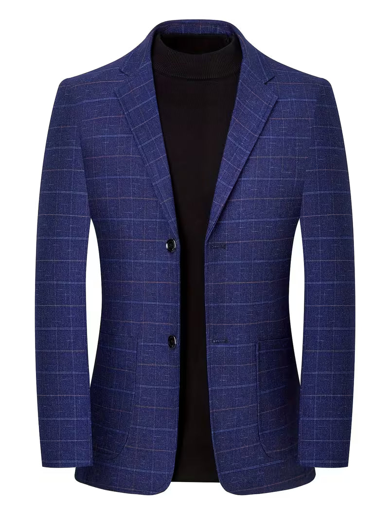 Ford | Check Pattern Blazer Navy Blue