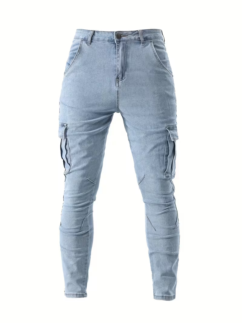 Blake | Cargo Jeans Light Blue Tapered Fit
