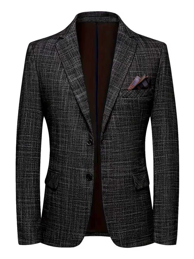 Voss | Casual Blazer Charcoal Tweed Single Breasted