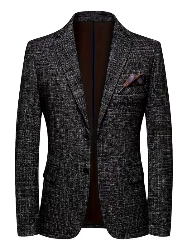 Voss | Casual Blazer Charcoal Tweed Single Breasted