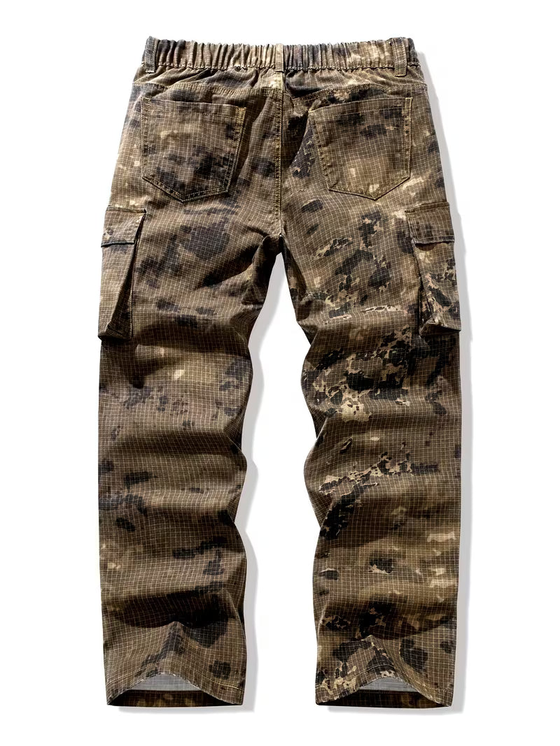 Cliff | Cargo Pants Khaki Camo Utility Multiple Pocket