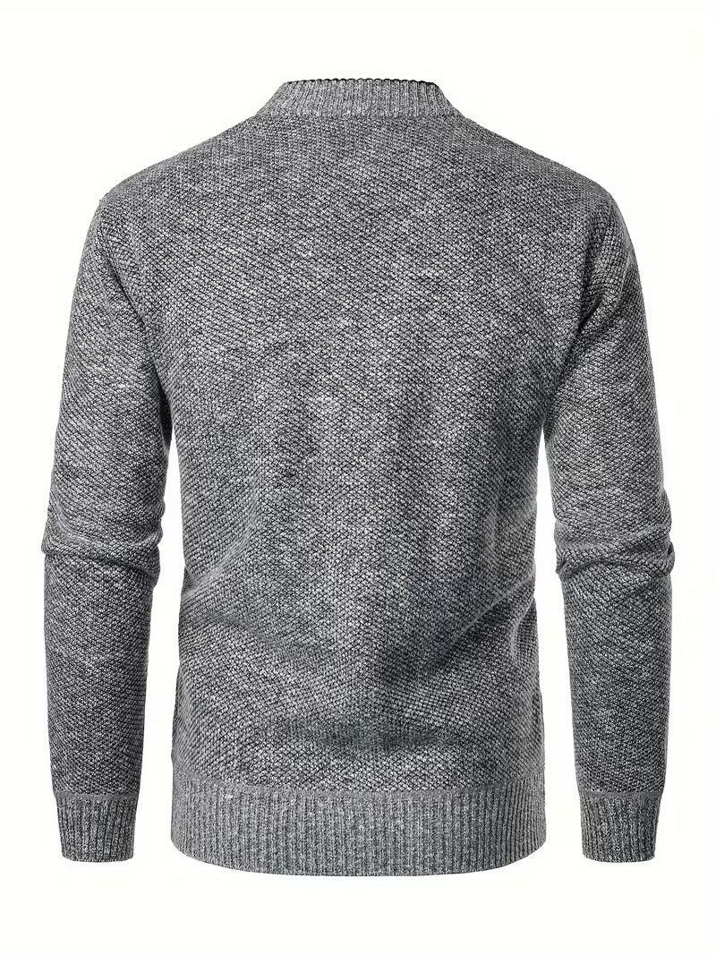 Jude | Casual Cable Knit Cardigan Gray Button Front