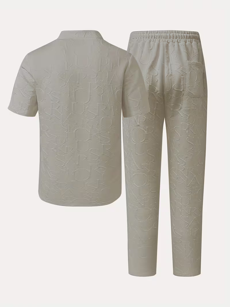 Otto | Lounge Sweatsuit Cream Embossed Print