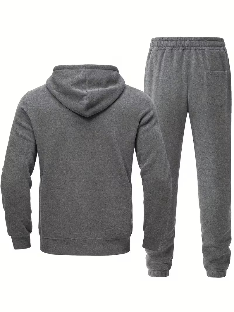 Tate | Casual Zip Up Hoodie Sweatsuit Gray