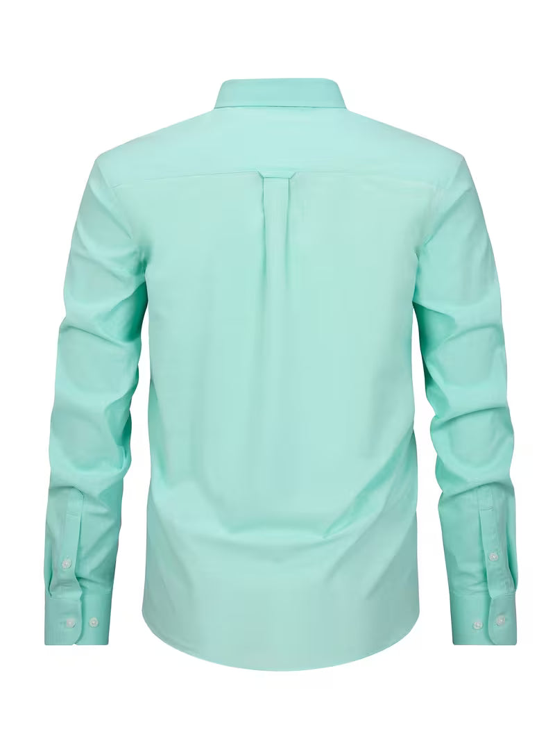 Callum | Utility Button Up Shirt Light Mint Long Sleeve