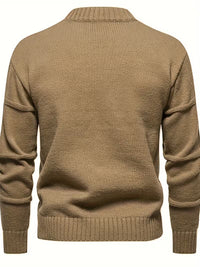 Otto | Crew Neck Sweater Beige Cable Knit Long Sleeve