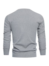 Finn | Casual Crew Neck Sweater Gray Jacquard