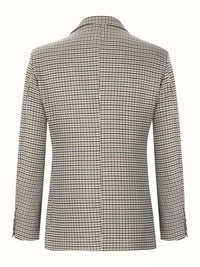 Cliff | Houndstooth Blazer Black White Single Breasted