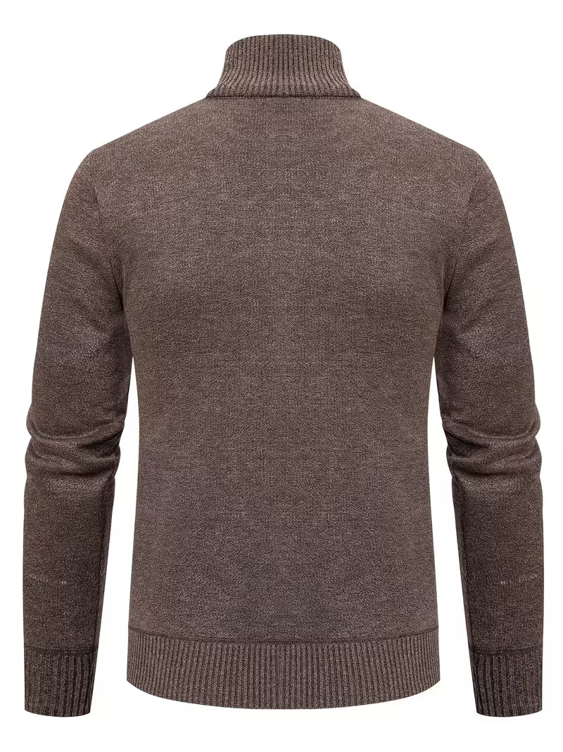Blake | Cable Knit Cardigan Vest Brown Diamond Pattern