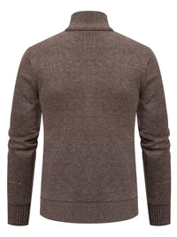 Blake | Cable Knit Cardigan Vest Brown Diamond Pattern