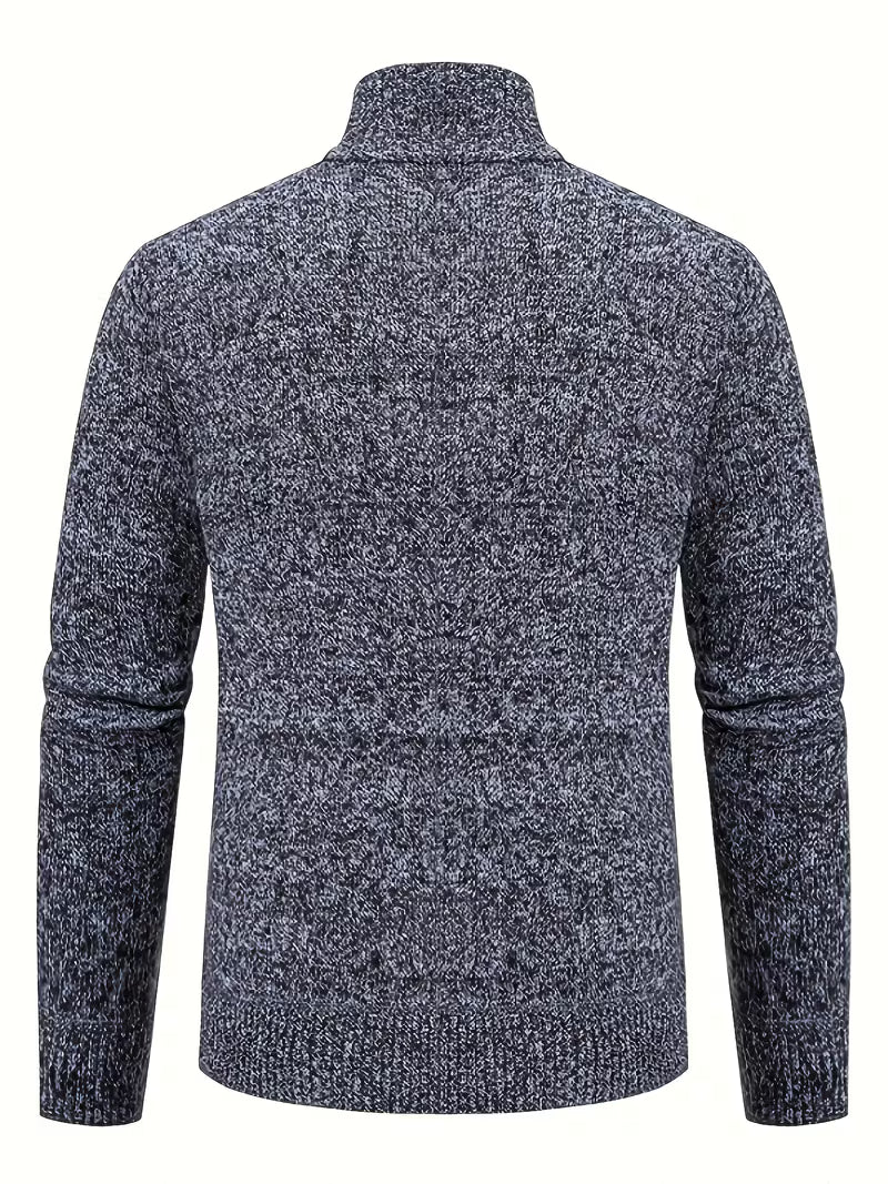Arlo | Cable Knit Sweater Vest Charcoal Zip Up