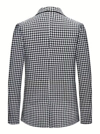 Heath | Houndstooth Check Blazer Black White