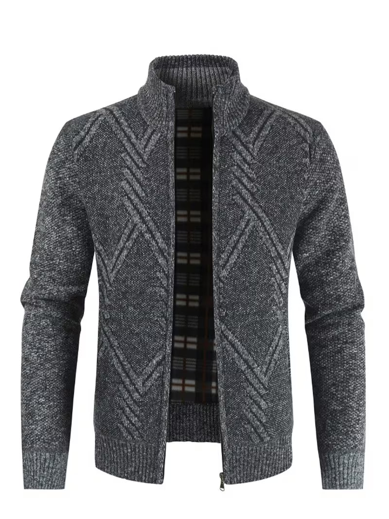 Kane | Geometric Quilted Vest Gray Diamond Pattern