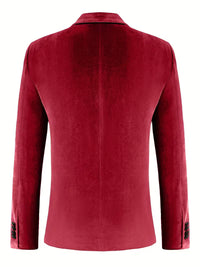 Blake | Velvet Blazer Red Single Button Casual