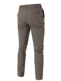 Leo | Check Tailored Dress Pants Gray Pleated