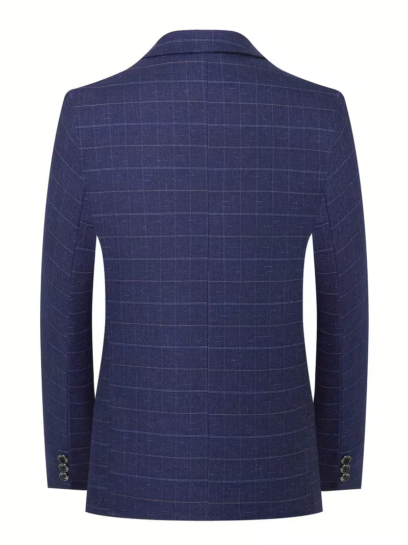 Ford | Check Pattern Blazer Navy Blue