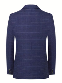 Ford | Check Pattern Blazer Navy Blue