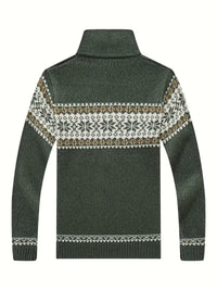 Voss | Icelandic Knit Cardigan Vest Dark Green White Fair Isle