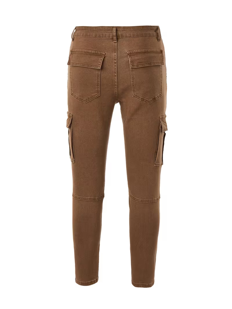 Nate | Cargo Pants Brown Tapered Leg