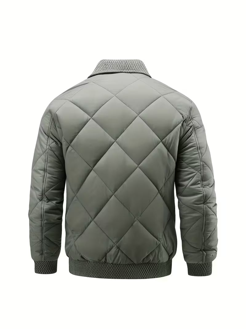 Blake | Quilted Puffer Jacket Gray Zip Up