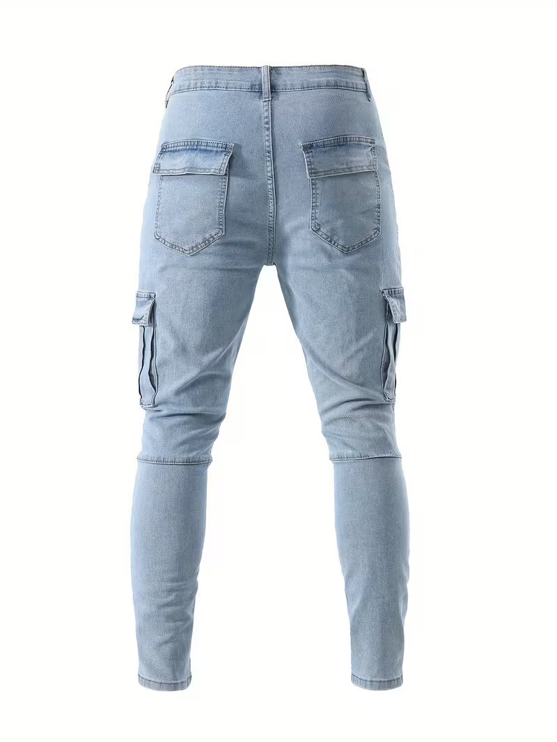 Blake | Cargo Jeans Light Blue Tapered Fit