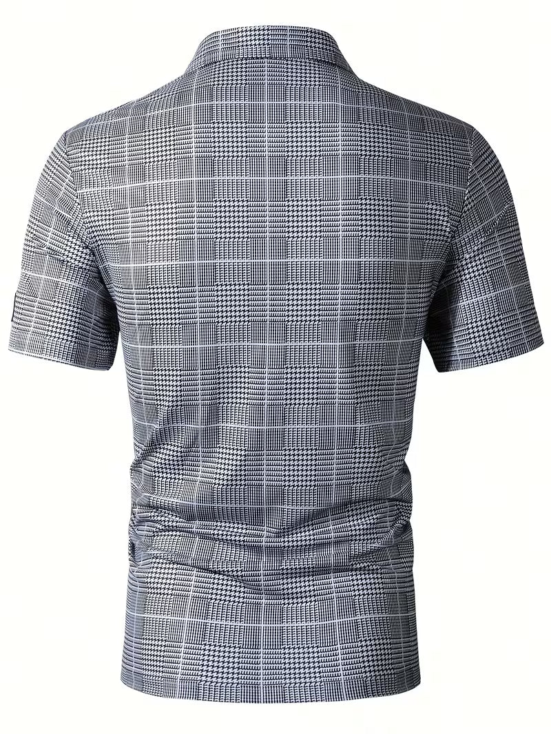 Jet | Checkered Polo Shirt Navy White