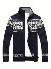 Voss | Icelandic Knit Cardigan Vest Dark Green White Fair Isle