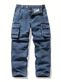 Callum | Cargo Jeans Light Blue Multiple Pockets