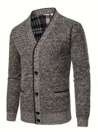 Jude | Casual Cable Knit Cardigan Gray Button Front
