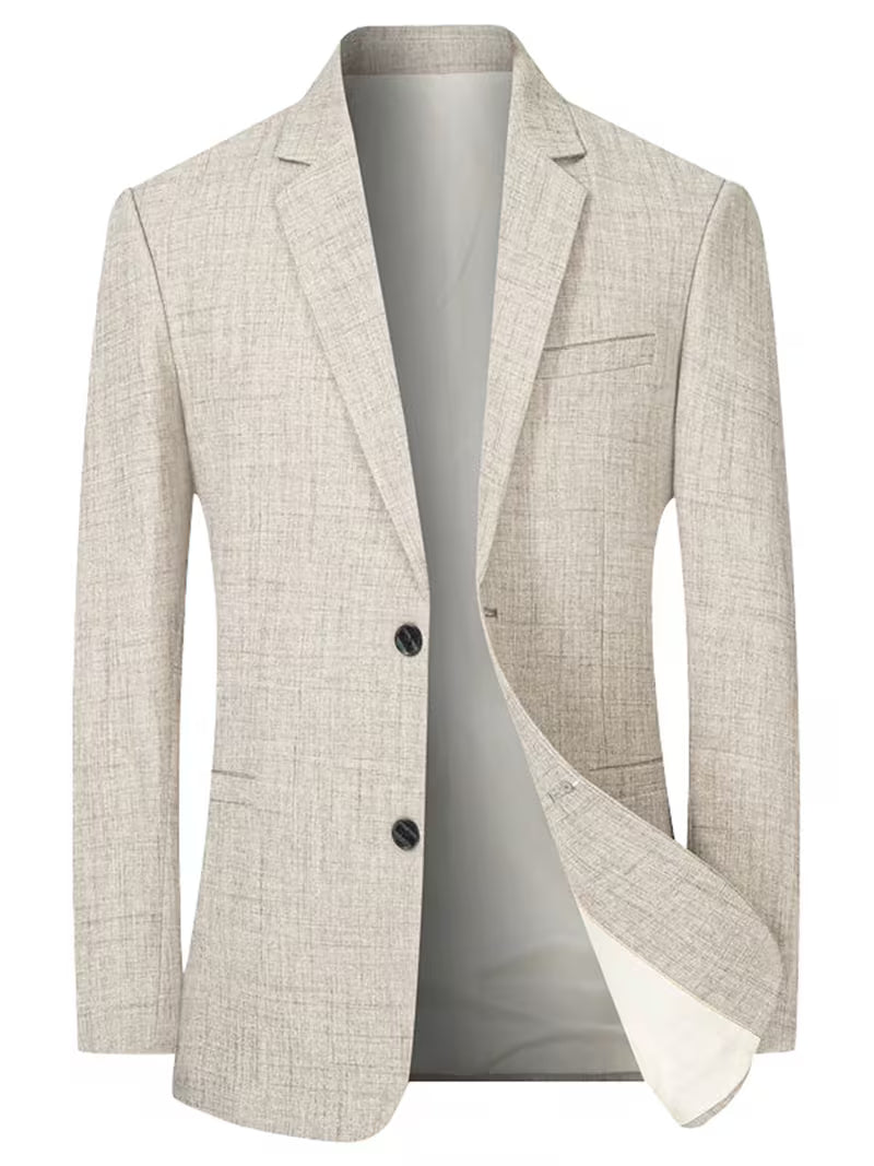 Ivo | Smart Casual Tailored Blazer Beige Linen