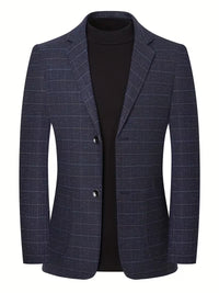 Ford | Check Pattern Blazer Navy Blue