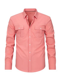 Callum | Utility Button Up Shirt Light Mint Long Sleeve