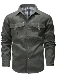 Cliff | Utility Jacket Olive Green Cargo Pockets