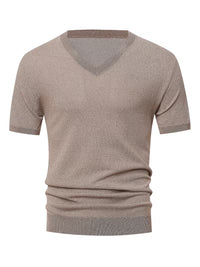 Cruz | V Neck Mens T Shirt White Short Sleeve