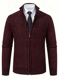 Arlo | Cable Knit Sweater Vest Charcoal Zip Up