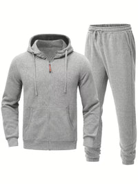 Tate | Casual Zip Up Hoodie Sweatsuit Gray