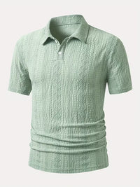 Callum | Mens Polo Shirt Brown Eyelet Embroidery