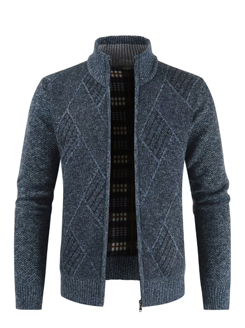 Kane | Geometric Quilted Vest Gray Diamond Pattern